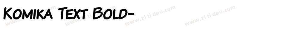 Komika Text Bold字体转换